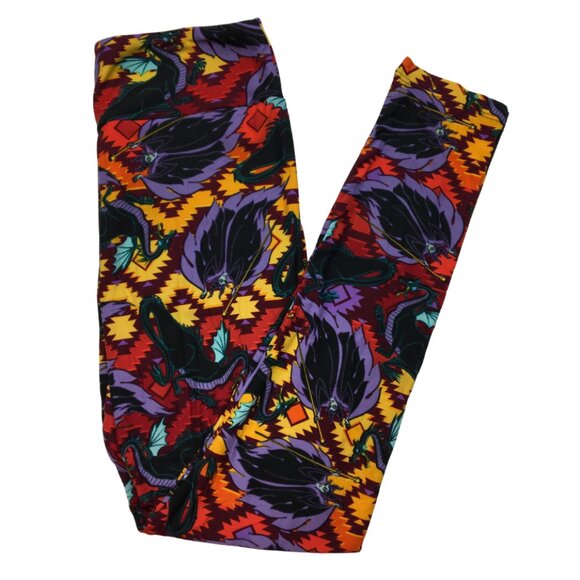 Maleficent “Fire & Fury” Dragonstorm Leggings | Villain Heatwave | LuLaRoe (OS) - Picture 2 of 2